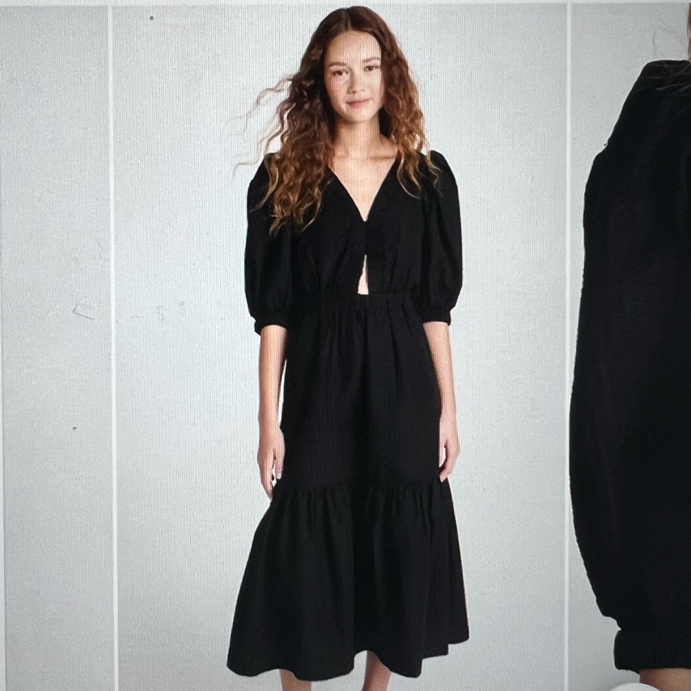 -    SEA Sevyn Solid Cut-Out Dress Size 6 EUC